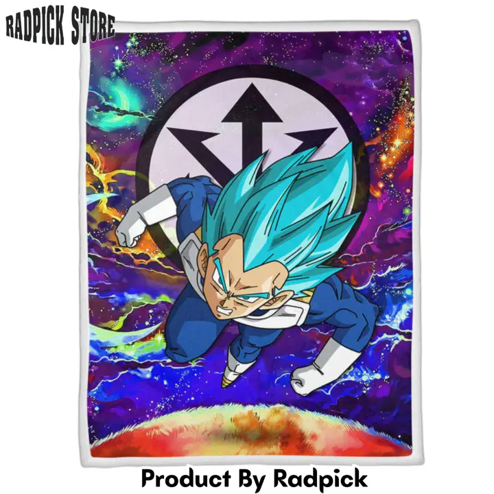 Dragon ball vegeta blue blanket custom anime galaxy style  rp0152436